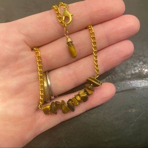 Tiger's eye tumbled stone necklace.  Brand new!